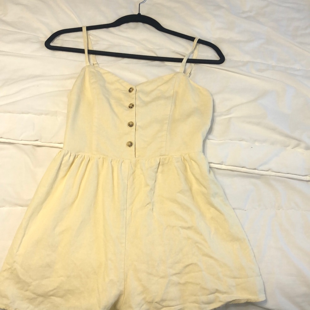 pastel yellow romper
